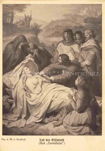 AK / Ansichtskarte KAULBACH von W. Kuenstlerkarte Tod der Elisabeth