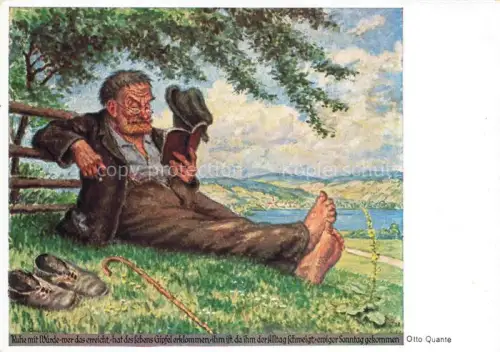 AK / Ansichtskarte QUANTE Otto Kuenstlerkarte Fern vom Alltag