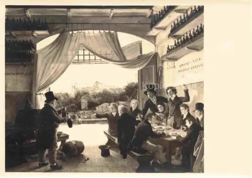 AK / Ansichtskarte CATEL Franz Ludwig Kuenstlerkarte Kronprinz von Bayern spanische Weinkneipe Ripagrande Rom