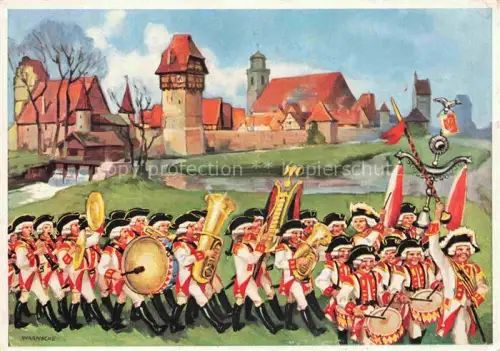 AK / Ansichtskarte WARNECKE Rudolf Kuenstlerkarte Dinkelsbuehl 