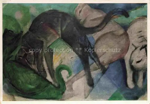 AK / Ansichtskarte MARC Franz (1880-1916) Kuenstlerkarte Katzen