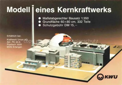 AK / Ansichtskarte AKW Atomkraftwerk Kernkraftwerk-- Modell eines Kernkraftwerks