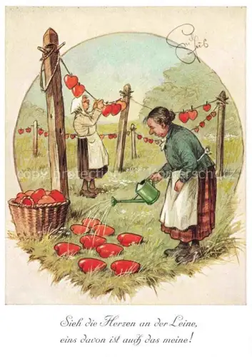 AK / Ansichtskarte GEILFUS Heinz Kuenstlerkarte Herzen Waschen