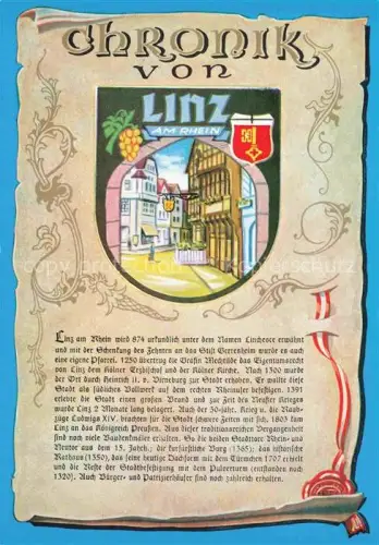 AK / Ansichtskarte Chronik-AK Linz am Rhein 