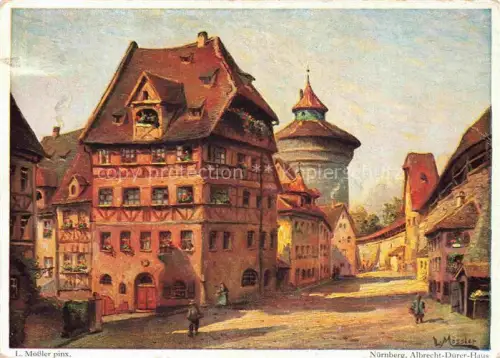 AK / Ansichtskarte MoessLER Ludwig Moessler Ludwig (1902-1949) Kuenstlerkarte Nuernberg Albrecht Duerer Haus 