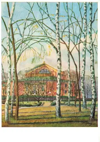 AK / Ansichtskarte SCHMITZ Hans Kuenstlerkarte HDK Nr. Bayreuth Richard Wagner Festspielhaus 