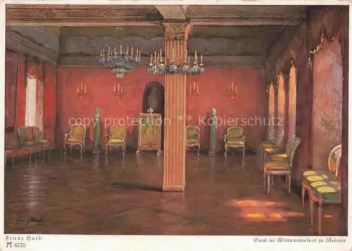 AK / Ansichtskarte HUTH Franz Kuenstlerkarte Nr. A 6570 Saal im Wittumspalais zu Weimar