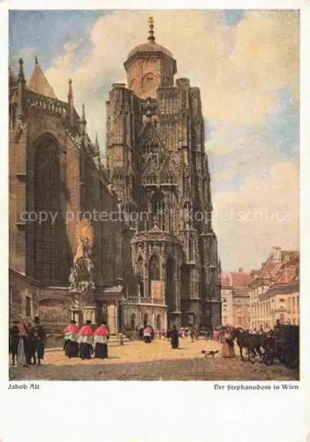 AK / Ansichtskarte ALT Jakob Kuenstlerkarte Der Stephansdom in Wien