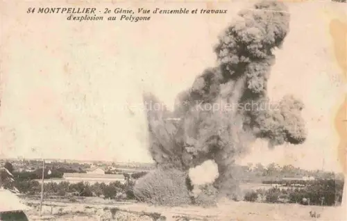 AK / Ansichtskarte MONTPELLIER 34 Herault 2e Genie Vue d'ensemble et travaux d'explosion au Polygone