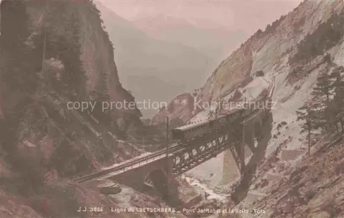 AK / Ansichtskarte Loetschberg Loetschberg BE Ligne du Loetschberg Pont Lolitobel et la Bella Tola