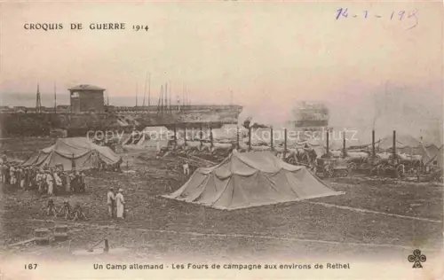 AK / Ansichtskarte RETHEL 08 Ardennes Un Camp allemand Les Fours de campagne aux environs de Rethel
