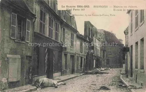 AK / Ansichtskarte SOIssONS 02 Aisne Maison en ruines