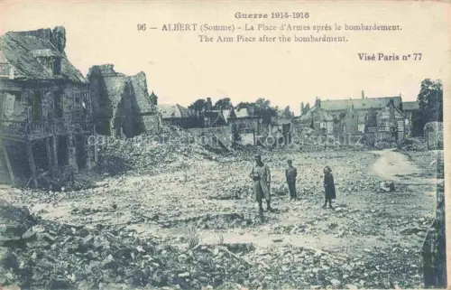 AK / Ansichtskarte ALBERT  Peronne 80 Somme La Place d'Armes apres le bombardement