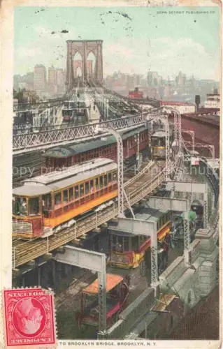AK / Ansichtskarte BROOKLYN New York USA Brooklyn Bridge
