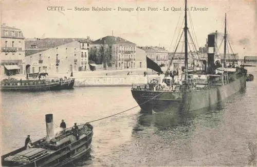 AK / Ansichtskarte Cette SETE 34 Herault Station Balneaire Passage d'un Pont Le Quai de l'Avenir