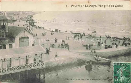 AK / Ansichtskarte PALAVAS-LES-FLOTS 34 La Plage Vue prise du Casino