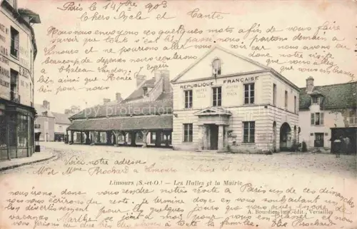 AK / Ansichtskarte Limours Palaiseau 91 Essonne Les Halles et la Mairie
