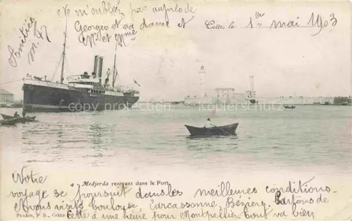 AK / Ansichtskarte Cette SETE 34 Herault Medjerda rentrant dans le Port