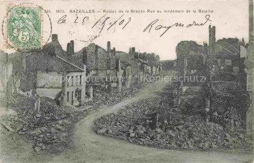 AK / Ansichtskarte Bazeilles Lamoncelle SEDAN 08 Ardennes Ruines de la Grande Rue au lendemain de la Bataille