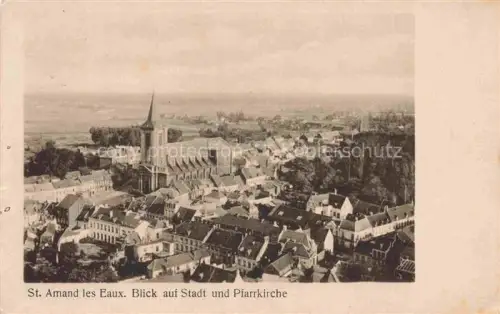 AK / Ansichtskarte St-Amand-les-Eaux Valenciennes 59 Nord Stadtblick Pfarrkirche