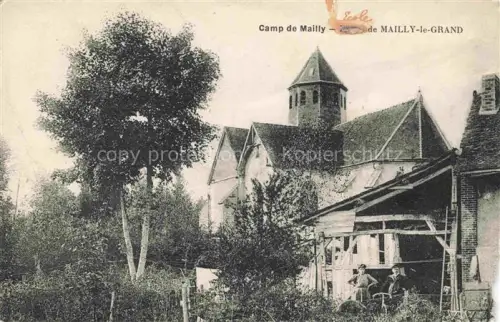 AK / Ansichtskarte Le Grand Mailly-le-Camp Troyes 10 Aube Camp-de-Mailly Ecole Kirche Turm Baeume Gebaeude Dorf Champagne