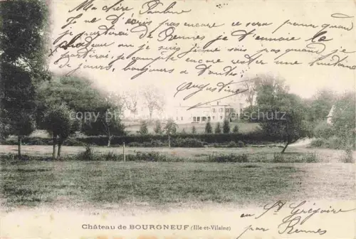 AK / Ansichtskarte Saint-Gregoire d Ille-et-Vilaine Château-de-Bourgneuf Schloss Park Baeume Wiese Fotokarte