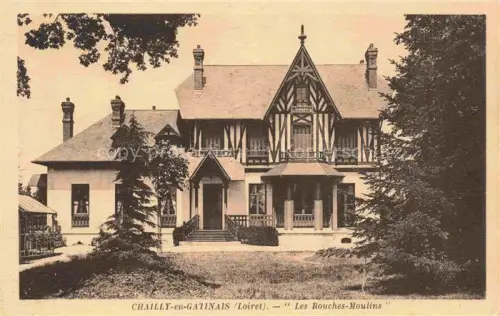 AK / Ansichtskarte Chailly-en-Gatinais Montargis 45 Loiret Les-Rouches-Moulins Villa Fachwerk-Villa Eingang Baeume Garten