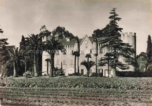 AK / Ansichtskarte Carqueiranne TOULON 83 Var Château-Richet Schloss Tuerme Palmen Zedern Gemuesefeld Hyères