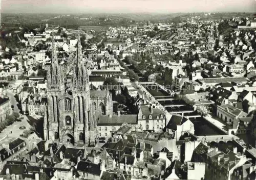 AK / Ansichtskarte QUIMPER 29 Finistere Kathedrale-Saint-Corentin Odet Altstadt Daecher Tuerme Gotik Stadtpanorama