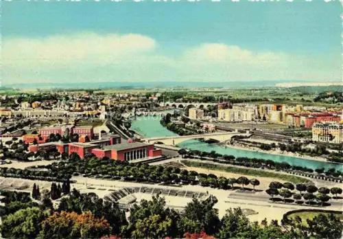 AK / Ansichtskarte Cottini Roma Foro-Italico Tiber Bruecke Stadtpanorama Pinien Hochhaeuser Sportstadion