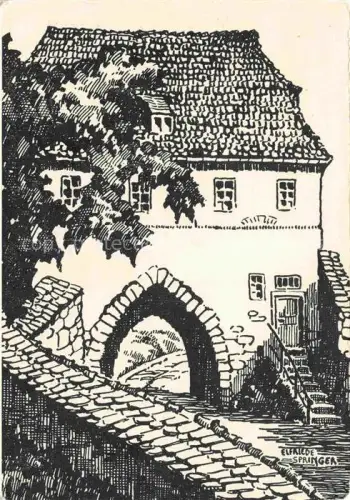 AK / Ansichtskarte GoeRLITZ  Sachsen Finstertor Stadttor Kopfsteinpflaster Torbogen Zeichnung Altstadt Historisch