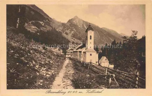 AK / Ansichtskarte Brandberg 1092m Zillertal Tirol AT Panorama Kirche