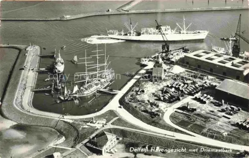 AK / Ansichtskarte Delfzijl Delfzyl Groningen NL Havengezicht met Driemastbark 