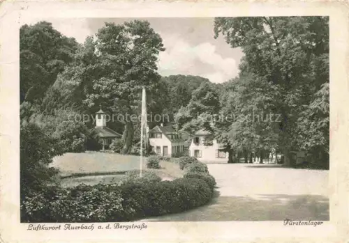 AK / Ansichtskarte Auerbach Bergstrasse Bensheim Hessen Fuerstenlager Staatspark Pavillon Baeume Park Wohnhaeuser Wege Luftkurort