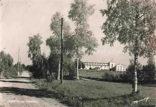 AK / Ansichtskarte Winge Norge Winge-Turisthotell Birken Landstrasse Feld Telegrafenmast Hotel