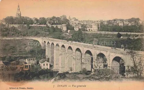 AK / Ansichtskarte DINAN 22 Cotes-d Armor Viaduc Festungswall Kirchturm Haeuser Flusstal Baeume Stadtpanorama Artillerie-Regiment