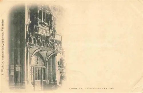 AK / Ansichtskarte Lamballe Saint-Brieuc 22 Cotes-d Armor Notre-Dame Jubé Lettner Chorschranke Gotik Skulpturen Kirche Innenraum