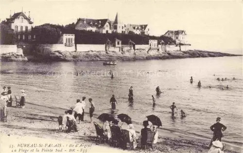 AK / Ansichtskarte SAINT-PALAIS-SUR-MER Rochefort 17 Charente-Maritime La-Plage-et-la-Pointe-Sud Strand Badegaeste Villen Kueste Meer Regenschirm Strandstuehle