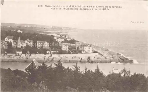 AK / Ansichtskarte SAINT-PALAIS-SUR-MER Rochefort 17 Charente-Maritime Entrée-de-la-Gironde Pointe-de-Suzac Villen Kueste Meer Gironde Flussmuendung Steilkueste