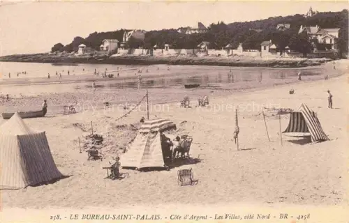 AK / Ansichtskarte SAINT-PALAIS-SUR-MER Rochefort 17 Charente-Maritime Les-Villas-côté-Nord Strand Badezelte Strandstuehle Villen Meer Baeume Bucht Badegaeste