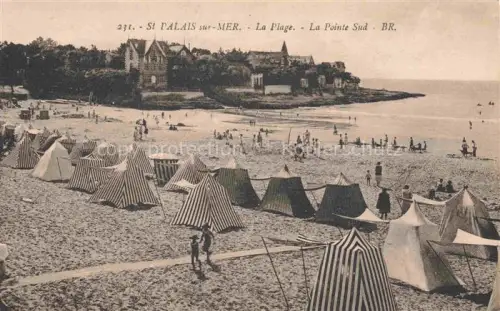AK / Ansichtskarte SAINT-PALAIS-SUR-MER Rochefort 17 Charente-Maritime La-Plage Pointe-Sud Strand Zelte Strandgaeste Meer Villen Kueste