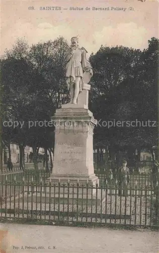 AK / Ansichtskarte SAINTES 17 Charente-Maritime Statue-Bernard-Palissy Denkmal Park Zaun Kind Baeume