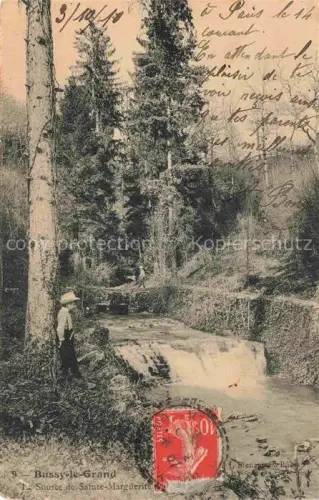 AK / Ansichtskarte Bussy-le-Grand MONTBARD 21 Cote-d Or Source-de-Sainte-Marguerite Wasserfall Quelle Wald Kind Baeume Bach