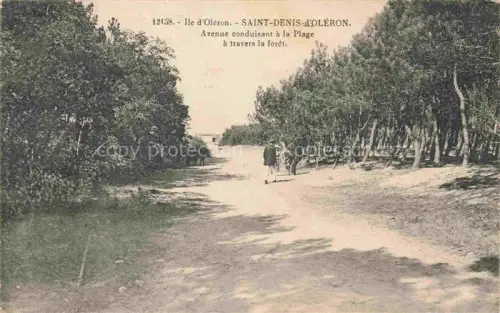 AK / Ansichtskarte Saint-Denis-d Oleron Avenue-conduisant-à-la-Plage Waldweg Kiefern Passanten Duenen Forêt Allee Sommerfrische