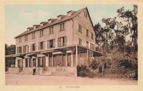 AK / Ansichtskarte Marennes LYON 69 Rhone Hotel-Restaurant Fassade Kiefern Terrasse Veranda Pension