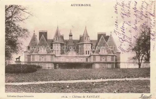 AK / Ansichtskarte Randan RIOM 63 Puy-de-Dome Château-de-Randan Schloss Tuerme Park Baeume Wiese Zaun