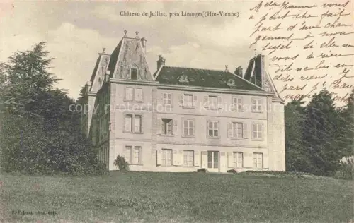 AK / Ansichtskarte Julliac (Chateau) LIMOGES 87 Haute-Vienne Château-de-Julliac Schloss Park Baeume Wiese Herrenhaus Schieferdach