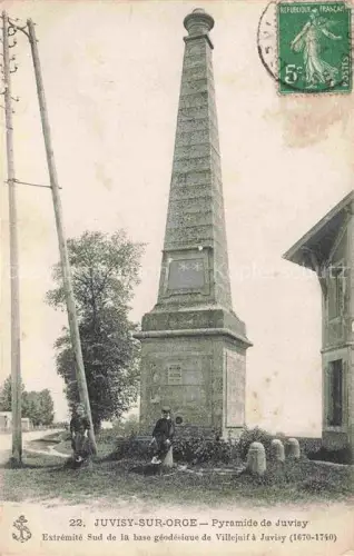 AK / Ansichtskarte Juvisy-sur-Orge Palaiseau 91 Essonne Pyramide-de-Juvisy Obelisk Geodesique-de-Villejuif Denkmal Kinder Baeume Telegraphenmast