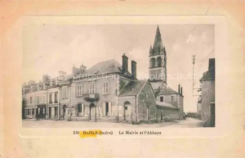 AK / Ansichtskarte Deols Chateauroux 36 Indre Mairie Abbaye Kirchturm Place Haeuser Geschaefte