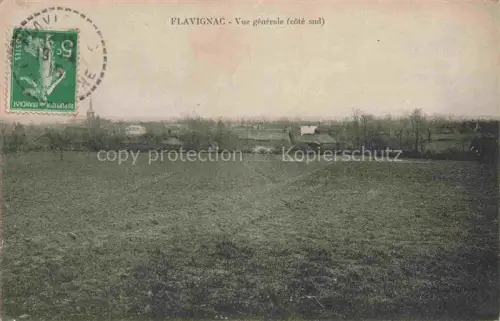 AK / Ansichtskarte Flavignac LIMOGES 87 Haute-Vienne Felder Dorf Kirchturm Baeume Haeuser Huegel Sued-Ansicht